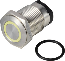 TRU COMPONENTS TC-13224152 Przycisk ONPOW6316F-10E/Q/Y/12V/S, 16 mm, 36 V DC/AC, 2 A, 1 szt.