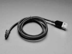 Adafruit Woven USB Cable with USB Type A to Right Angle USB Type C