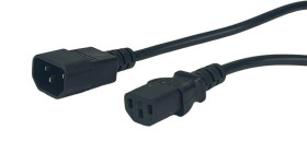 Przewód zasilający IEC C13 C14 10A - POSAC-C13-C14-10 czarny 1m
