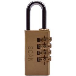 Scan NL1134 Brass Combination Padlock 28mm