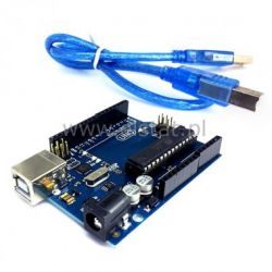 Arduino UNO r3 + kabel; Atmega328 ( wtyk 2,1/5,5)