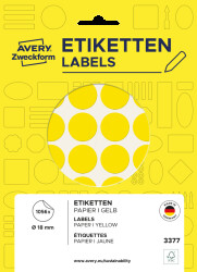 3377 Marking dots, Ø 18 mm, yellow, permanent
