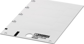 PVC device marker, (L x W) 29.8 x 59.7 mm, white, carrier card with 4 pcs, 0828805