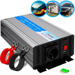 Przetwornica napięcia samochodowa 12V, 2000W modyfikowany sinus Extralink OPIM-2000W