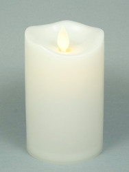 Znicz świeczka LED 125mm efekt wosku biały (Timer 8h)