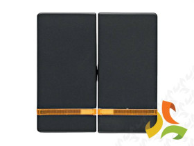 BERKER Q.1/Q.3/Q.7 Klawisz podwójny z podświetleniem i pomarańczową soczewką antracyt aksamit lakierowany 16276086 HAGER