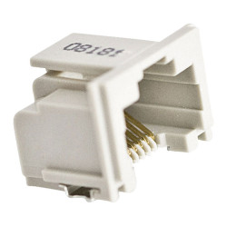 TE 5406721-1 Modular Jack CAT3 SMD Right Angle Inverted Panel Stops Gold 8P Grey