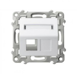 SZAFIR Obudowa gniazda pojedynczego typu Keystone skośna biały GPK-1ZS/p/00