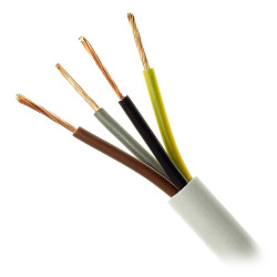 Przewód OWY 4x1mm2 H05VV-F 4G biały okrągły warsztatowy