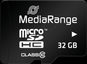 MR959 MicroSDHC-Card 32GB - MediaRange Class 10 - with Adapter