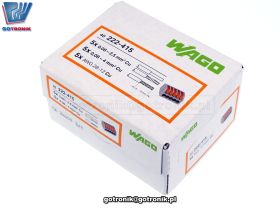 SzybkozĹÄczka 5x 0,08-4mm2 z dĹşwigniami zwalniajÄcymi jasnoszara x40szt. wago 222-415