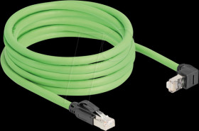 80894 Cat.6a patch cable, top-angled, SF/UTP, 5 m, green