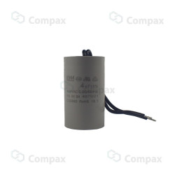 Kondensator silnikowy, 1uF, 450 V AC, 5%, 30x57mm, -25 +70°C, konektory 6.3mm, śruba montażowa...