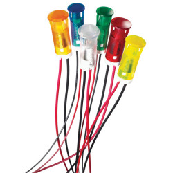 APEM QS103XXW24 10mm LED Panel Indicator White 24V DC Wire Terminals