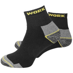L&#x2B;D 25773-43-46 Work Socks Short 3 Pairs Padded Sweat-Absorbent