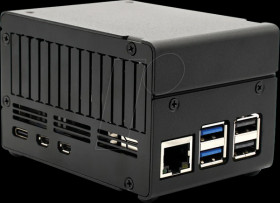 7350001161778 Housing for Raspberry Pi 5 + HATs and heat sink, aluminum, black