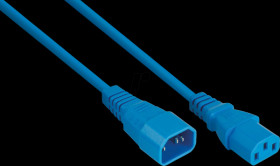 SK1430-B005 Safety plug type E+F (90° angled), to socket C13, 0,5m