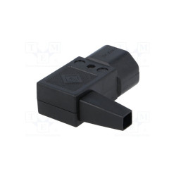 Wtyk AC IEC C14 zasil.komp.na kabel kątowe / PC-117