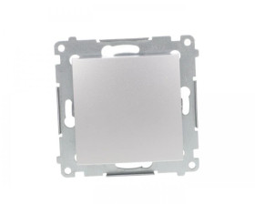 Simon 54 Przycisk pojedynczy, szybkozłącza, srebrny mat DPR1.01/43