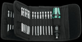 05059297001 WERA bit set in roll-up case, 33-piece