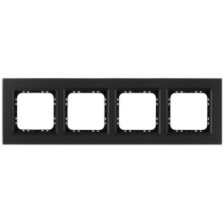 Ramka poczwórna R-4RGC/79/33 czarne szkło szronione Sonata Prestige Ospel