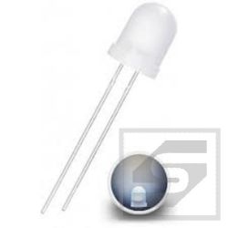 Dioda LED 8mm biała dyf.; Vf:2.8-3V 0SW5DK8132A;7000mcd;OPTOSUPPLY;RoHS