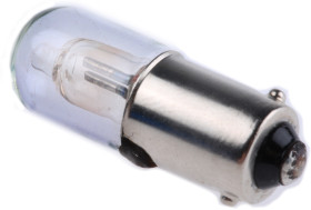 Lampka kontrolna Czerwony 220/250V BA9s długość 28mm