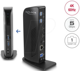 87728 USB Docking Station Dual DisplayPort 4K, USB 3.2, LAN, Audio