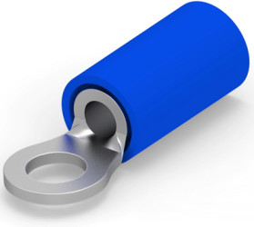 Insulated ring cable lug, 1.25-2.0 mm², AWG 16 to 14, 3.68 mm, M3.5, blue, 8-320619-1