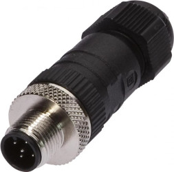 VK003C29, Złącze kablowe, Proste, Złącze śrubowe, Ø4-8mm, 4A, 60V, -25-90C, M12 Męskie 5pin, IP67, PBT