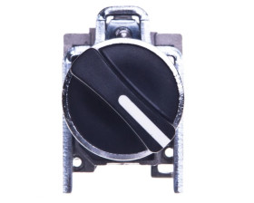 Przełącznik 2 położeniowy pokrętło 22mm czarny 1Z z samopowrotem XB4BD41