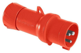 Przemysłowa wtyczka przenośna, prosta, 16A, 2p+E, 380...415 V AC, IP 44 PKX16M433