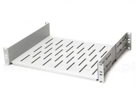 Półka do szafy 19", regulowana, 380-560 mm, 2U