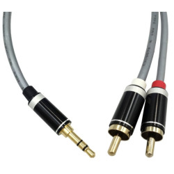 Kabel Jack 3,5st - 2xRCA 1m VITALCO JKR52 HQ