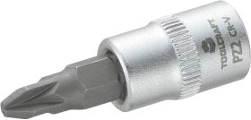 TOOLCRAFT 816057 krzyżakowy Pozidriv Nasadka trzpieniowa PZ 2 1/4" (6,3 mm)