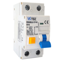Wyłącznik różnicowonadprądowy 1P+N 16A typ AC EBS9BLN
