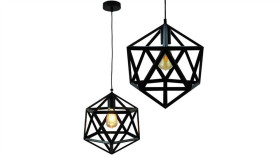 Lampa Wisząca Geometryczna Il Mio Denmark 1Xe27 Czarna - Goldlux