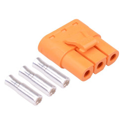 LCC40-F Female 3-Pin Silver Plated Connector 30A AMASS