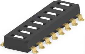 DIP switche, Off-On, 8 pole, straight, 100 mA/50 VDC, 1-1825006-6