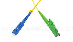 Patchcord LSH/APC-SC/UPC, SM, 9/125, simpleks, włókno G652D, 3 m