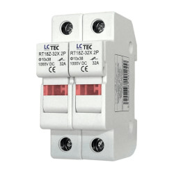 Podstawa bezpiecznikowa DO FOTOWOLTAIKI z kontrolką na wkładki gG 10x38 2P 32A 1000V DC RT18Z-32X