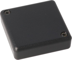 ABS miniature enclosure, (L x W x H) 50 x 50 x 15 mm, black (RAL 9005), IP54, 1551SBK