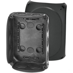 Puszka instalacyjna DK 1000 B natynkowa bez zacisków 180x130x77mm hermetyczna IP66 czarna HENSEL