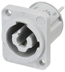 Panel plug, 3 pole, chassis mounting, plug-in connection, 2.5 mm², gray, NAC3MPXXB