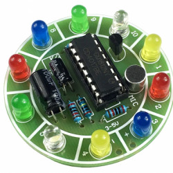 CD4017 DIY kolorowe diody LED sterowane głosem KIT