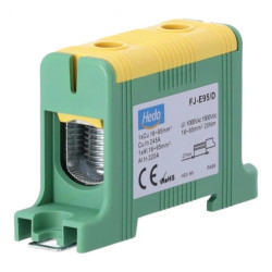 Blok rozdzielczy ‑ odgałęźny 1 ‑ polowy 16-95mm2 żółty montaż płaski FJ-E95/D 85825