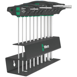 Wera 05023454001 454/10 HF Set Imperial 2 Screwdriver Set T-Handle Hex-Plus 10pc