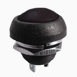 Przycisk PBS-33Bb czarny monostabilny normalnie otwarty