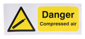 Tablica ostrzegawcza, kolor: Czarny/żółty, materiał Winyl Ogólne niebezpieczeństwo Etykieta