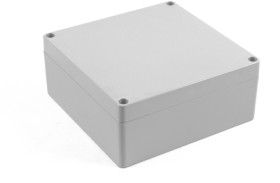 ABS enclosure, (L x W x H) 140 x 140 x 60 mm, light gray (RAL 7035), IP66, 1554QGY